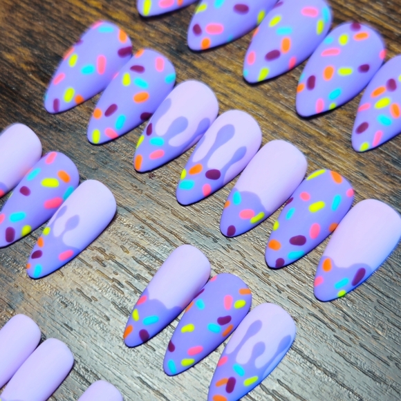 Custom Handcrafted Press On Set - Medium Almond - NWOT - Picture 4 of 7